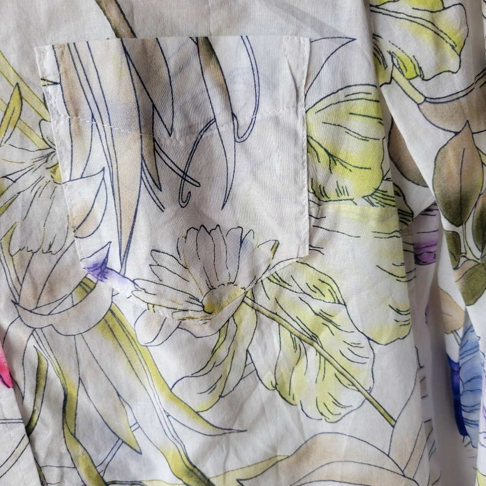 Old navy small floral button-down - Picture 3 of 8